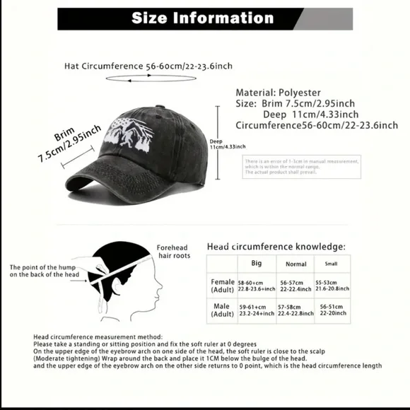 🆕 Unisex Retro Washed Baseball Cap Embroidered Sasquatch Bigfoot USA Flag - Picture 9 of 11